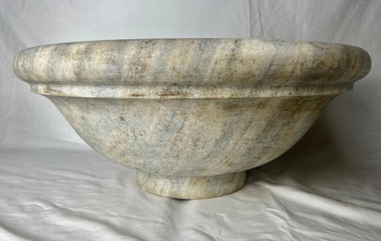 Italian Natural Colored Stone Sink w/ Bluish Gray Detailing