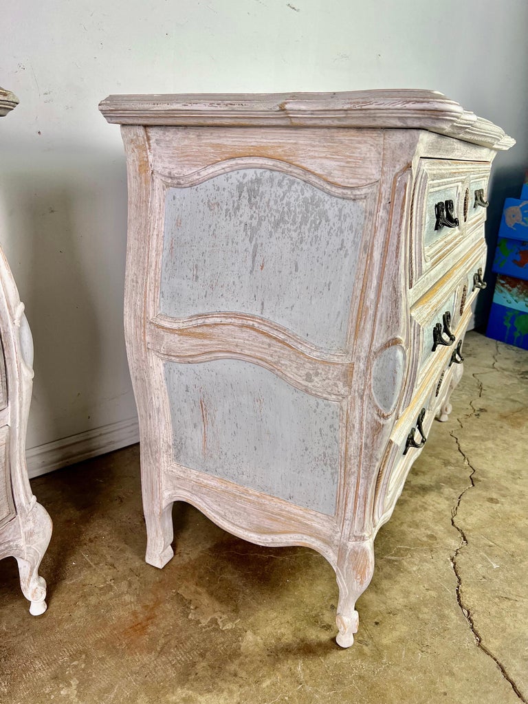 Pair of 1930’s French Louis XV Style Painted Commodes