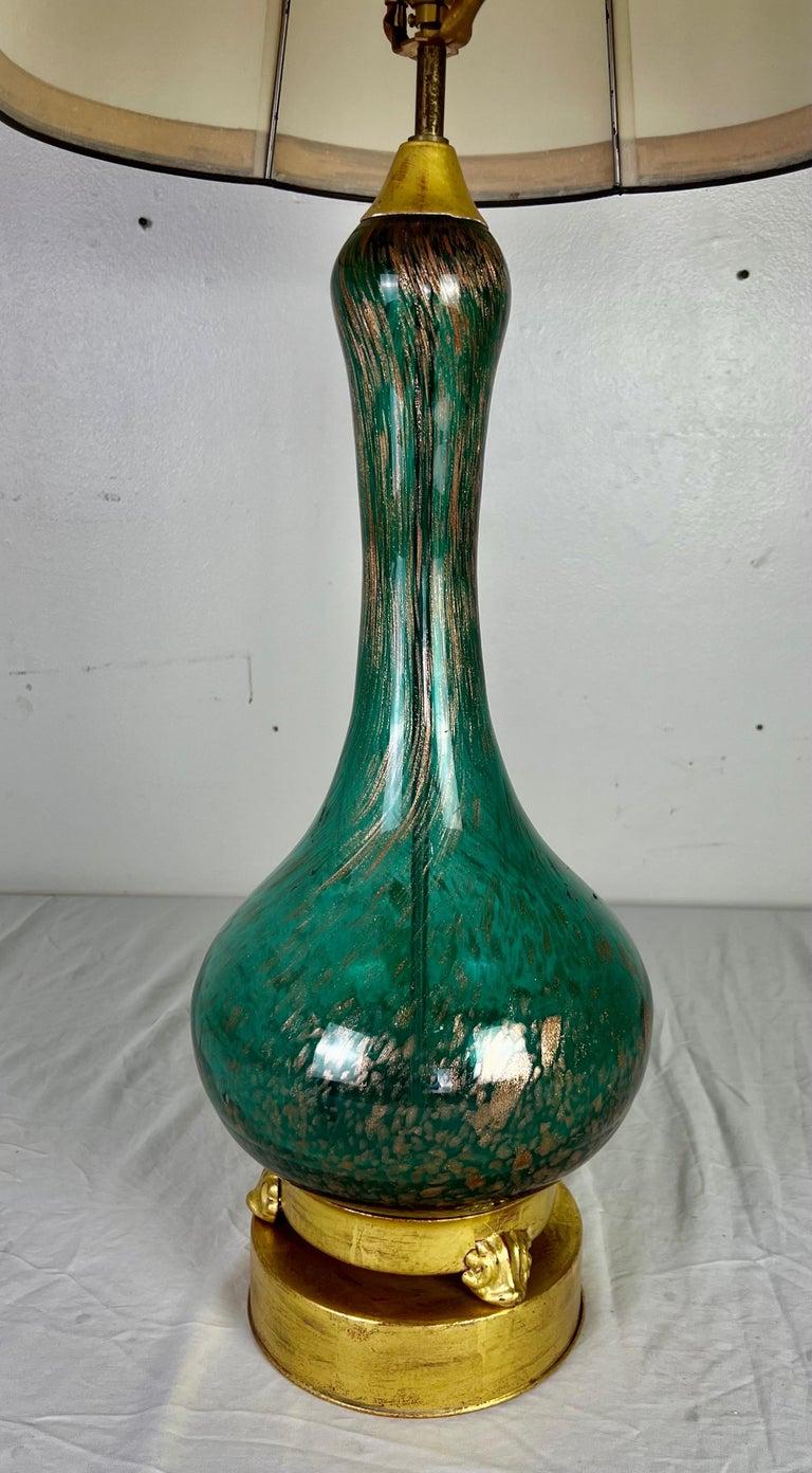 20th Century Murano Lamp with Parchment Shade