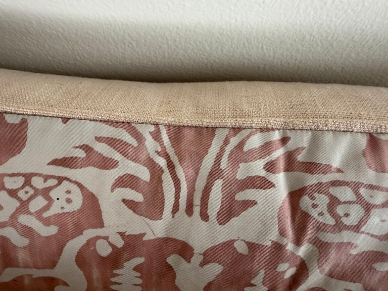 Pair of Pink and White Fortuny-Style Pillows
