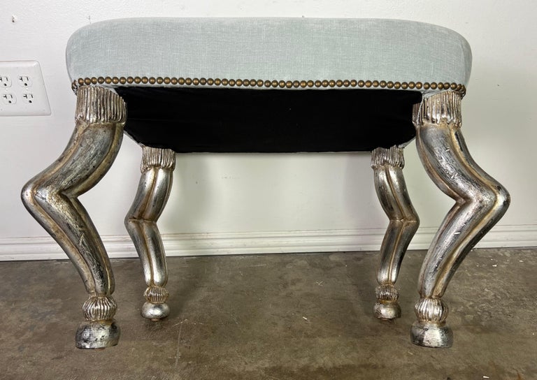 Pair of Benches w/ Silvered Antelope Legs