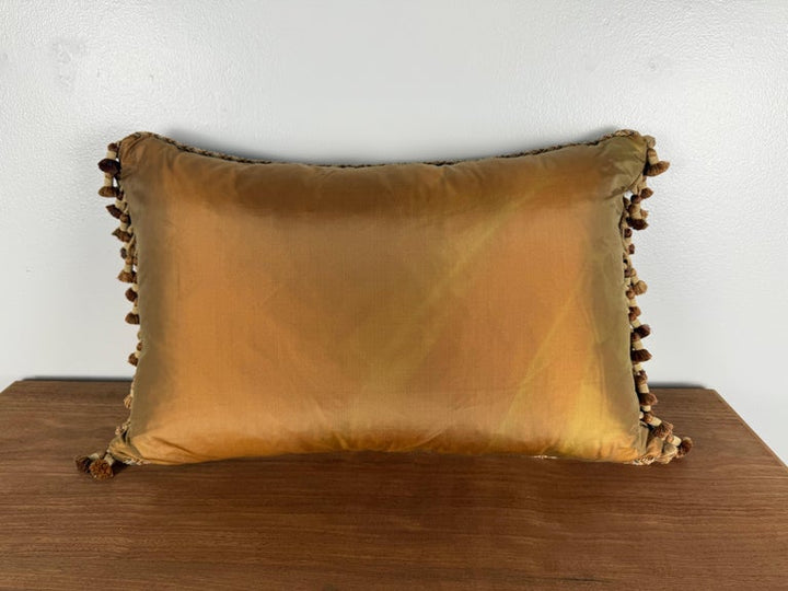 Late 18th Century Tapestry Pillow with Contemporary Velvet and Trim