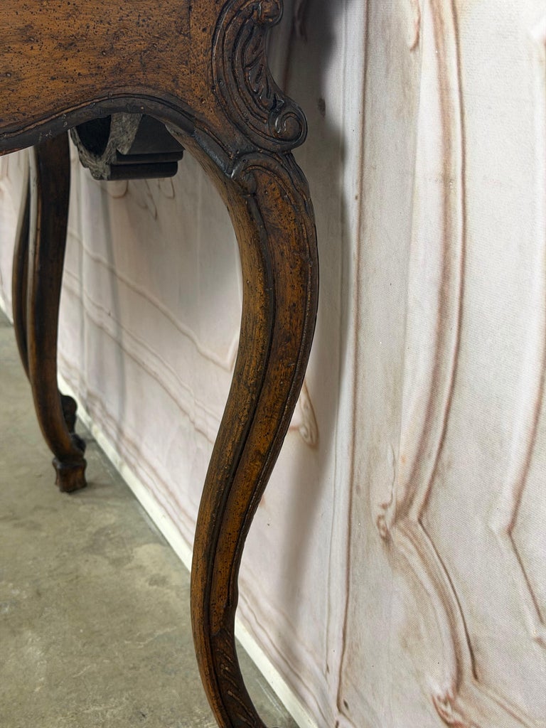 Pair of Louis XV Side Tables, Burl Walnut, Hand-Carved, Circa 1920s