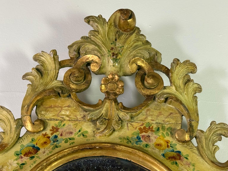 19th C. Venetian Painted Mirror