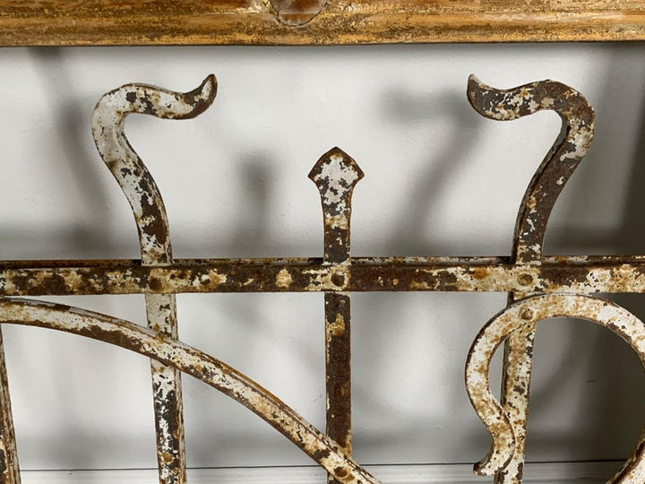 19th C. Wood and Wrought Iron Panel