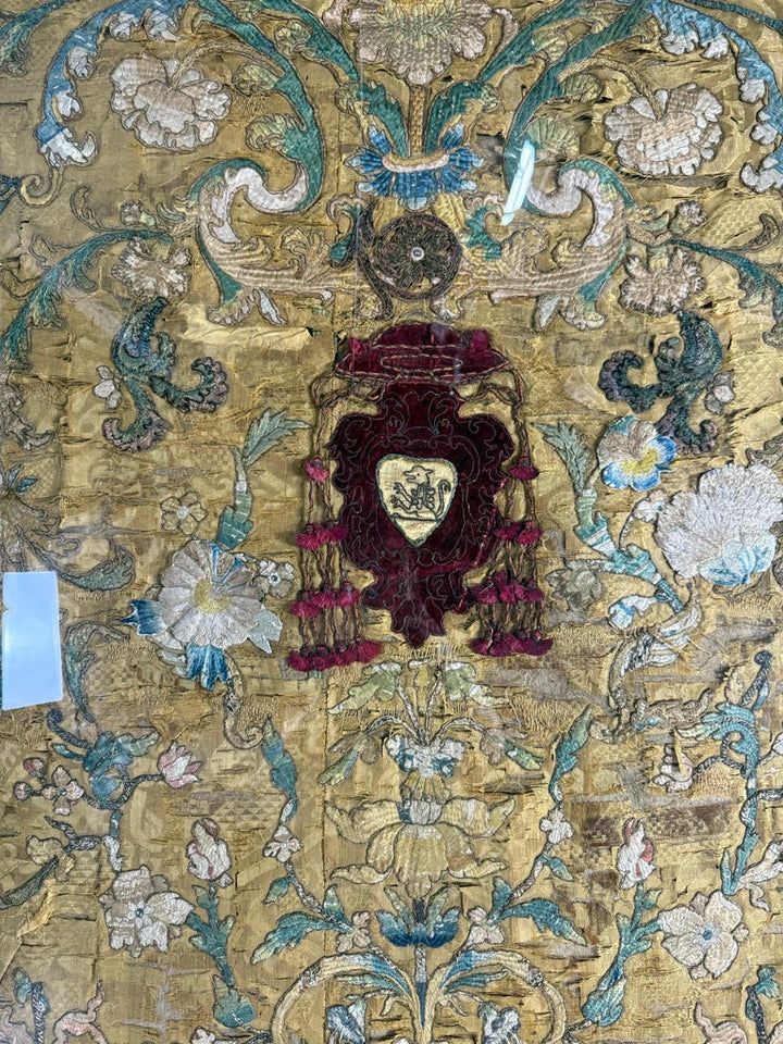 Antique Continental Ecclesiastical Embroidered Textile, 17th–18th Century
