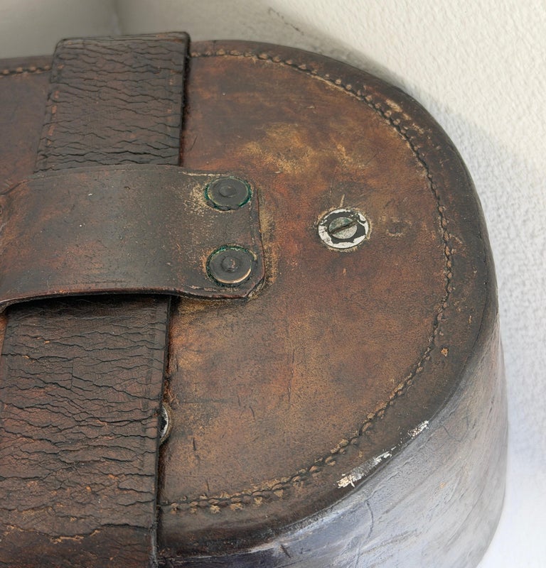 Antique 19th C. Cavalry Leather Rifle Scabbard - Original Hand-Stitched Saddle