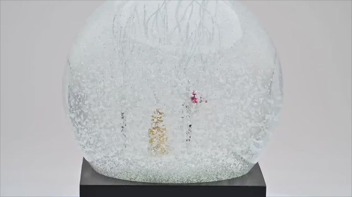 Lab in the Woods Snow Globe