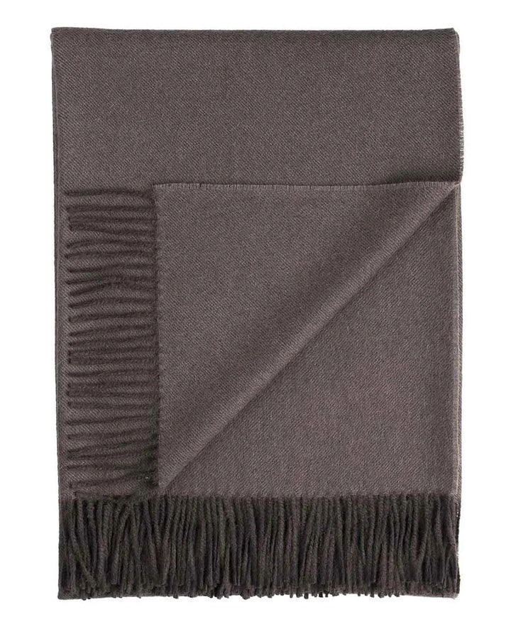 100% Baby Alpaca Throw Blanket - Truffle