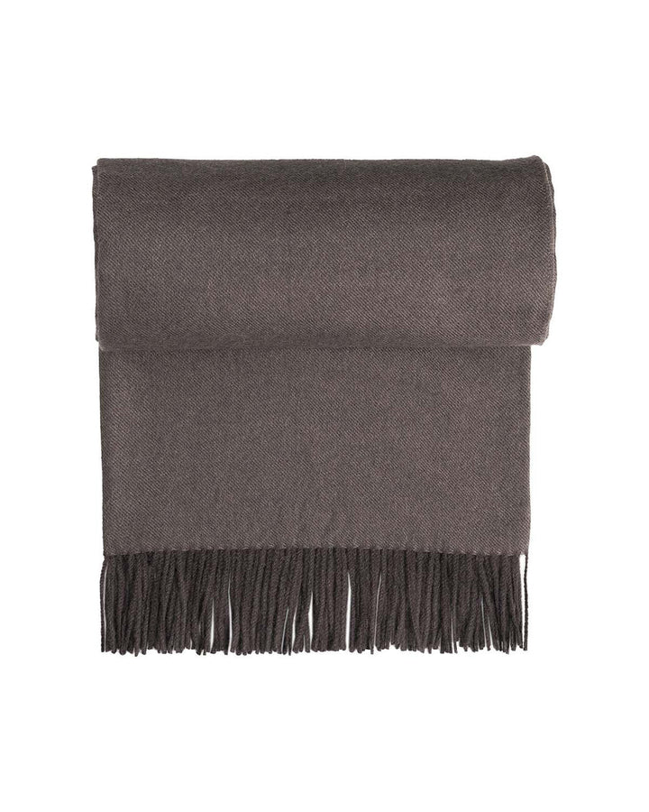 100% Baby Alpaca Throw Blanket - Truffle