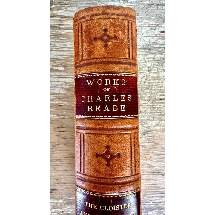 Set of Sixteen Leather Bound Book by Charles Reade
