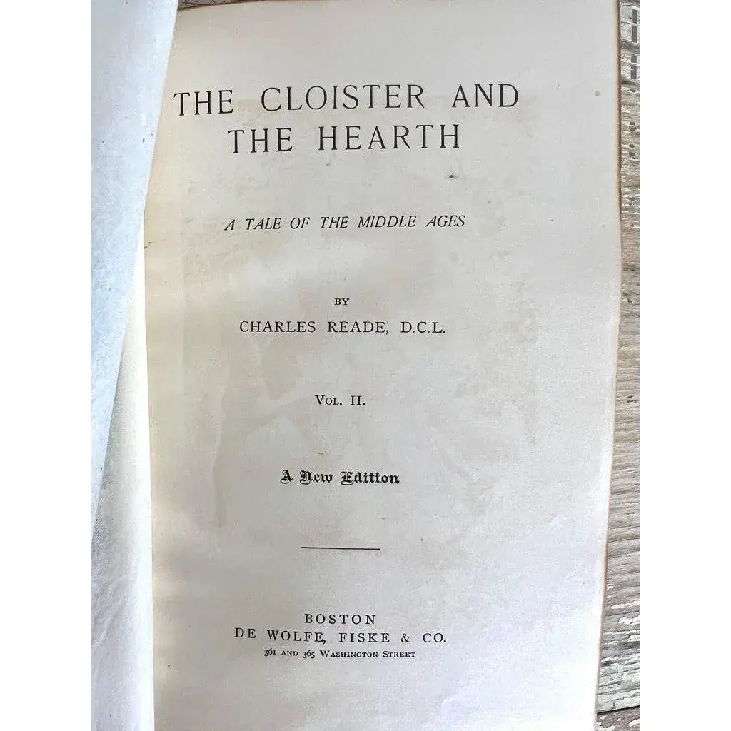 Set of Sixteen Leather Bound Book by Charles Reade