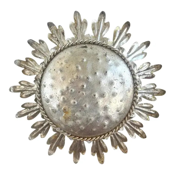 Gilt Metal Sunburst Ceiling Fixture by Miamar Home