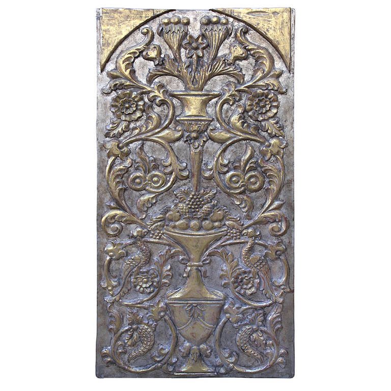 Giltwood Silver and Gold Panel, circa 1930s