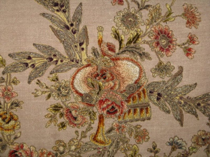 Pair of 19th C. French Appliqued Linen Pillows