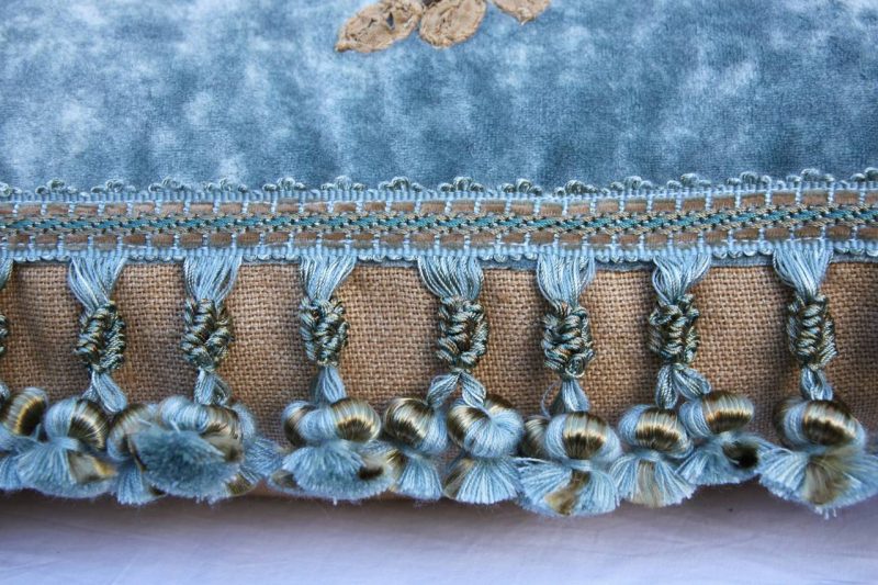 19th Century French Lace Appliqued Pillow