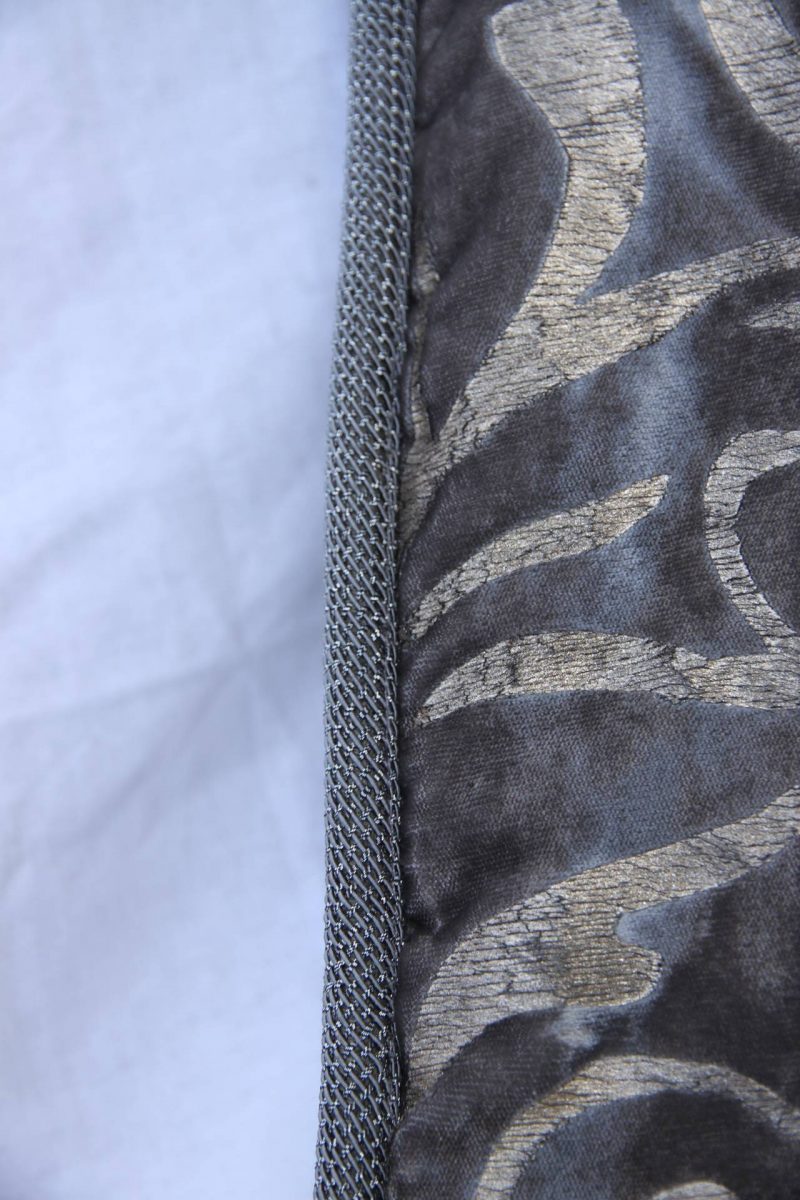 Custom Stenciled Silk Velvet Throw with Fringe