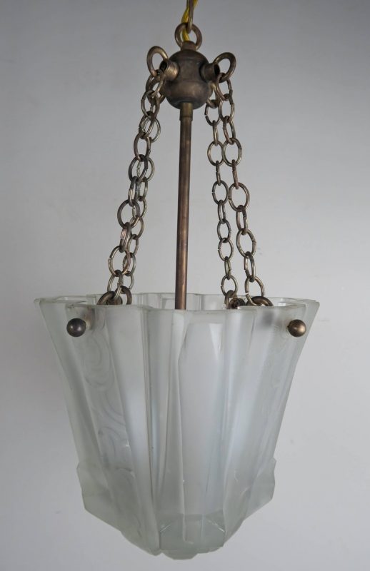 Pair of Art Nouveau Hanging Light Fixtures 4