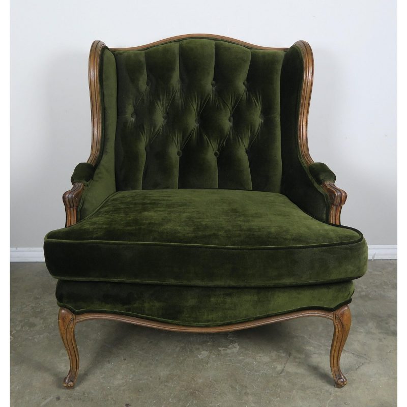 louis-xv-style-tufted-green-velvet-bergere-c-1940s-0613